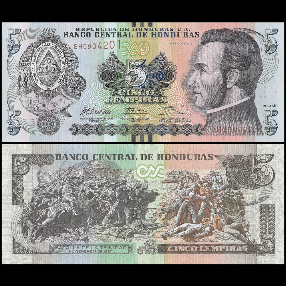 Honduras - 5 Lempiras 2012 - Pick- 98 / B346a - Set 10 PCS
