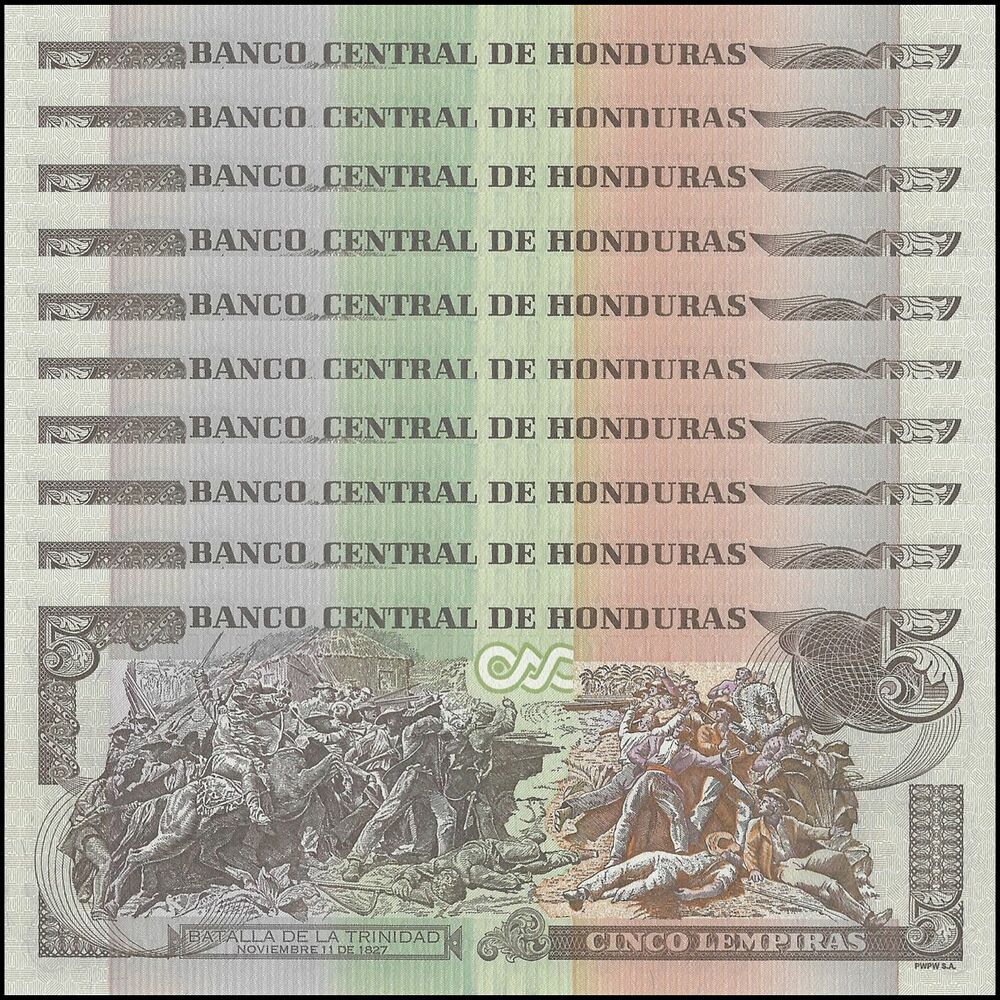 Honduras - 5 Lempiras 2016 - Pick- 98 / B346c - Set 10 PCS