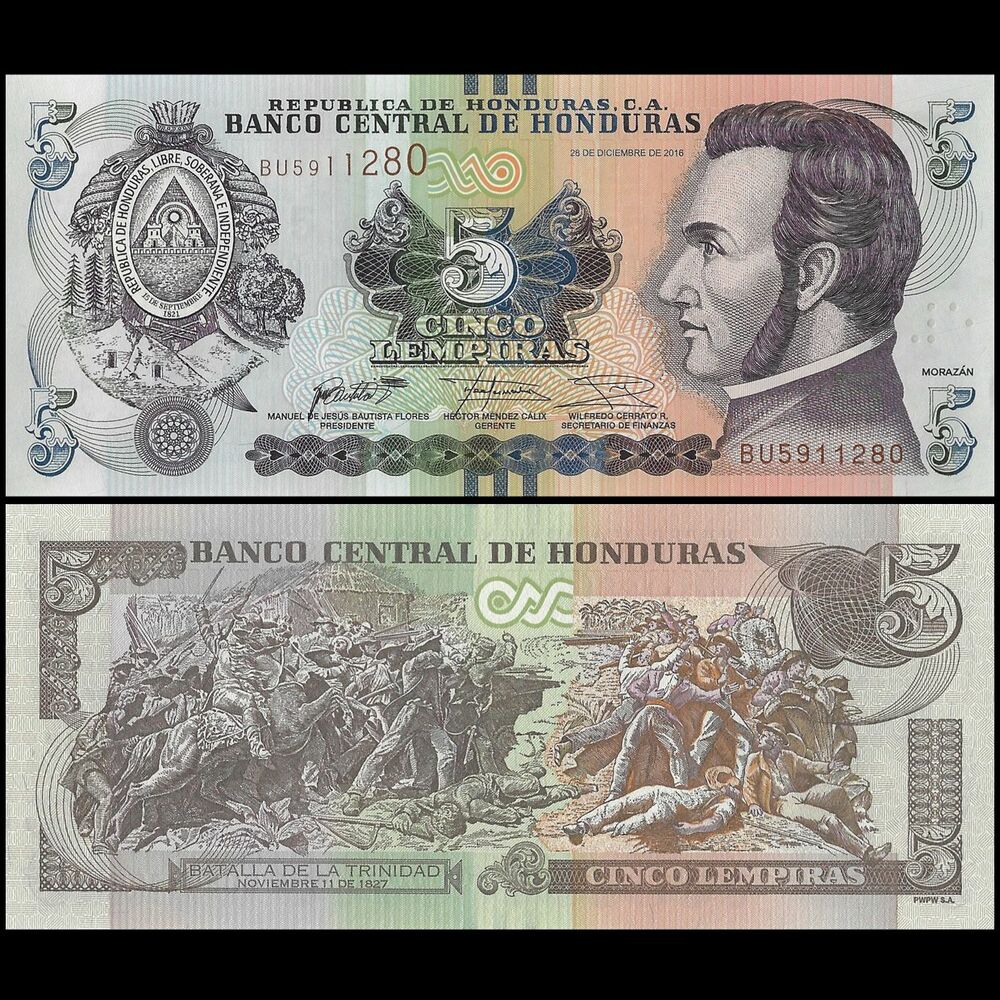 Honduras - 5 Lempiras 2016 - Pick- 98 / B346c - Set 10 PCS