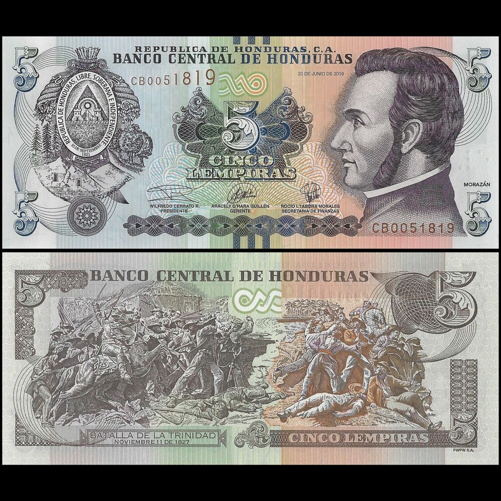 Honduras - 5 Lempiras 2019 - Pick- 98 / B346d - Set 10 PCS