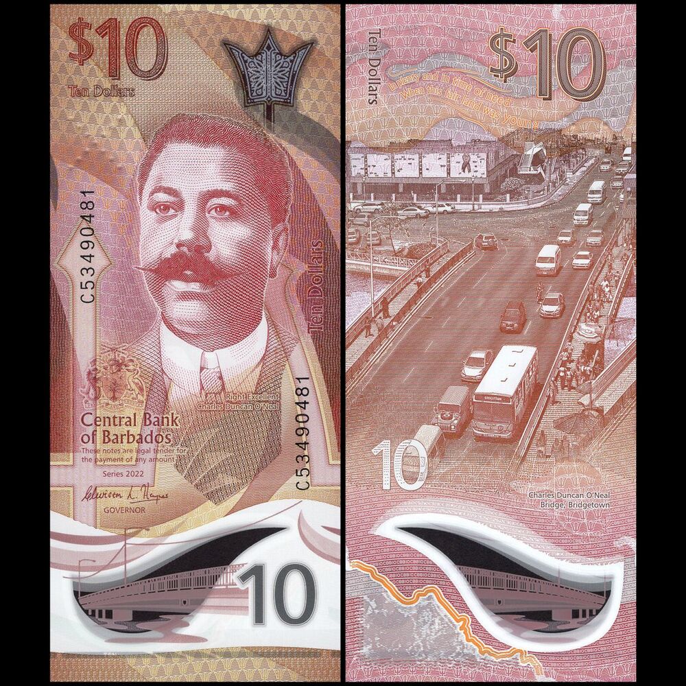 Barbados - 10 Dollars 2022 - Pick- NEW / B241 - Set 10 PCS