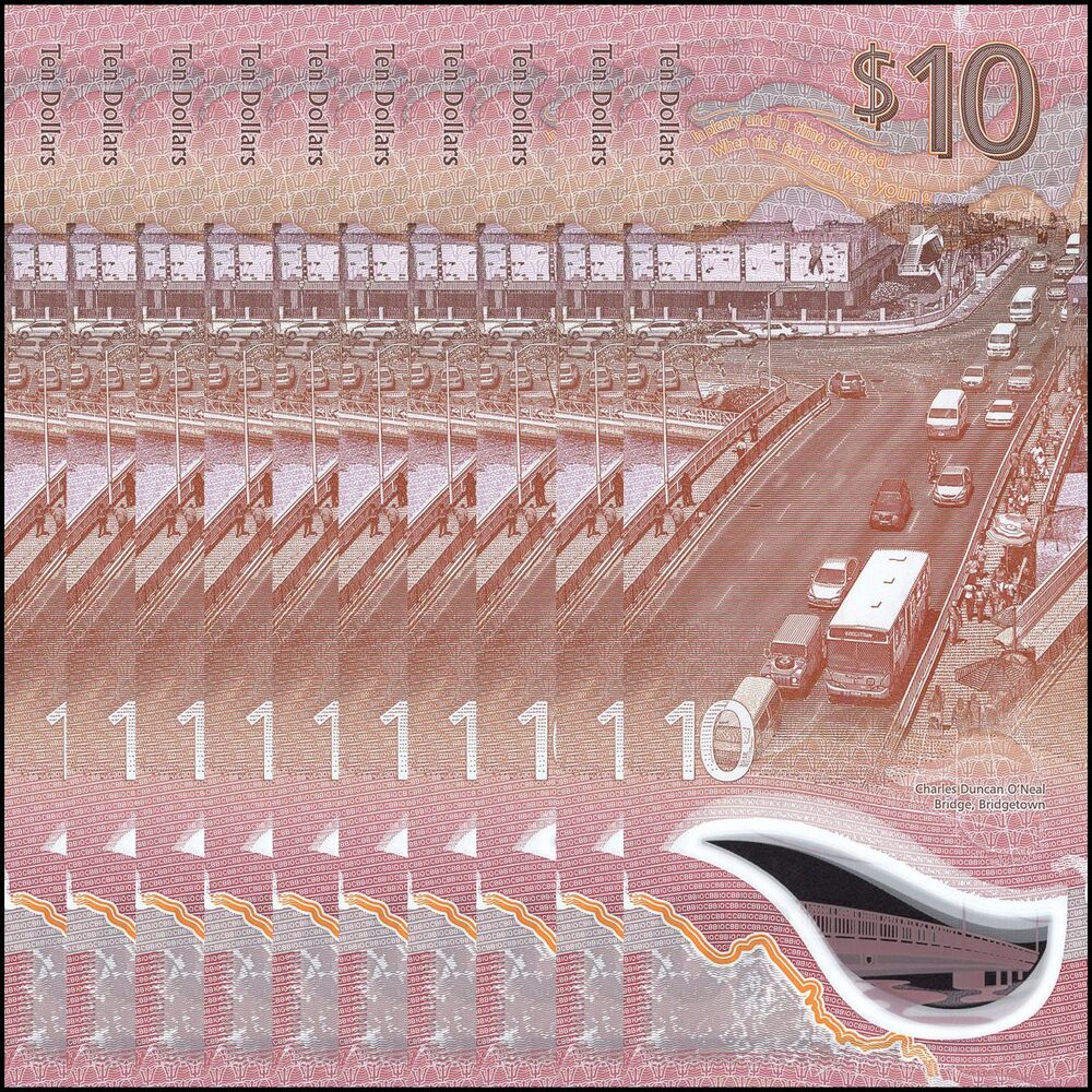 Barbados - 10 Dollars 2022 - Pick- NEW / B241 - Set 10 PCS