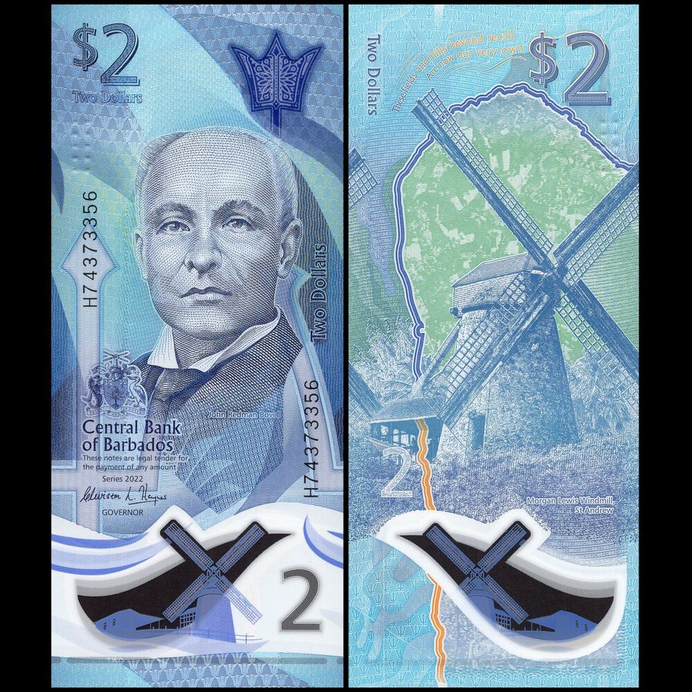 Barbados - 2 Dollars 2022 - Pick- NEW / B239 - Set 10 PCS