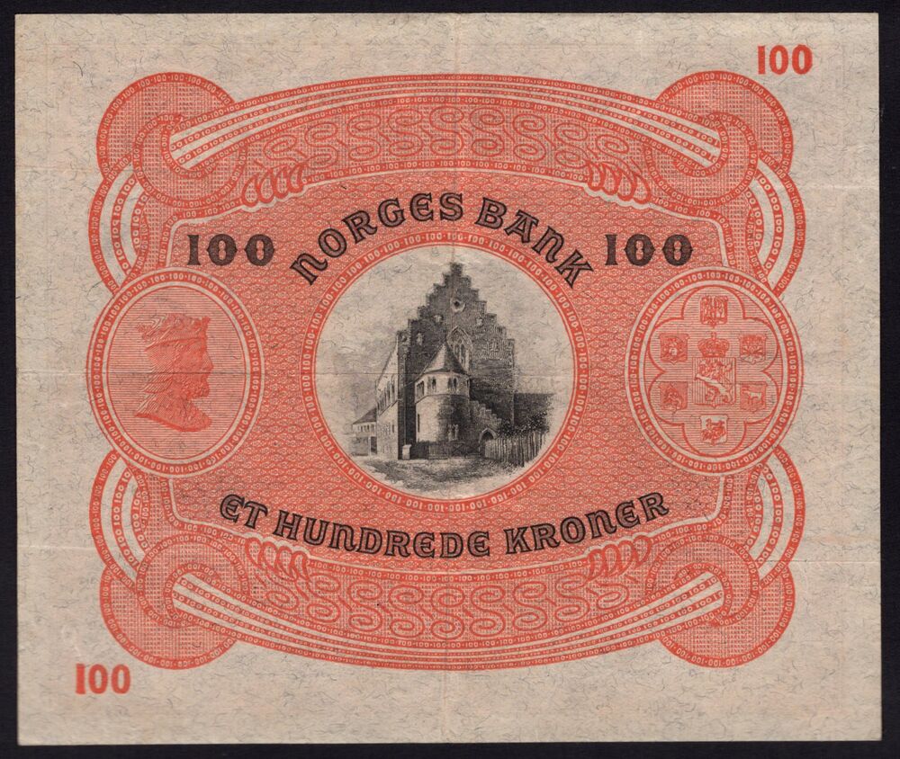 Norway - 100 Kroner 1944 - Pick # 10c - VF