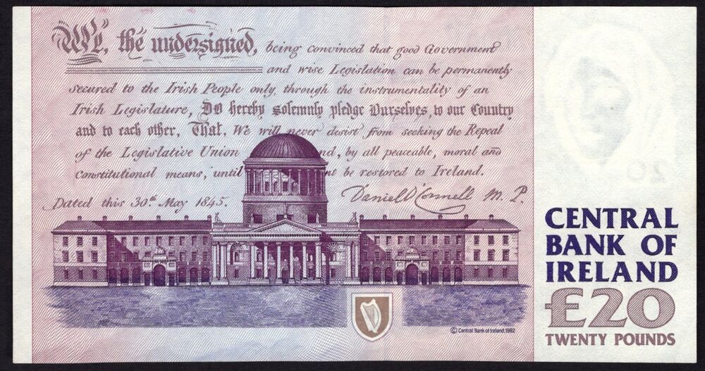 Ireland - 20 Pounds 1992 - Pick # 77a - aUNC