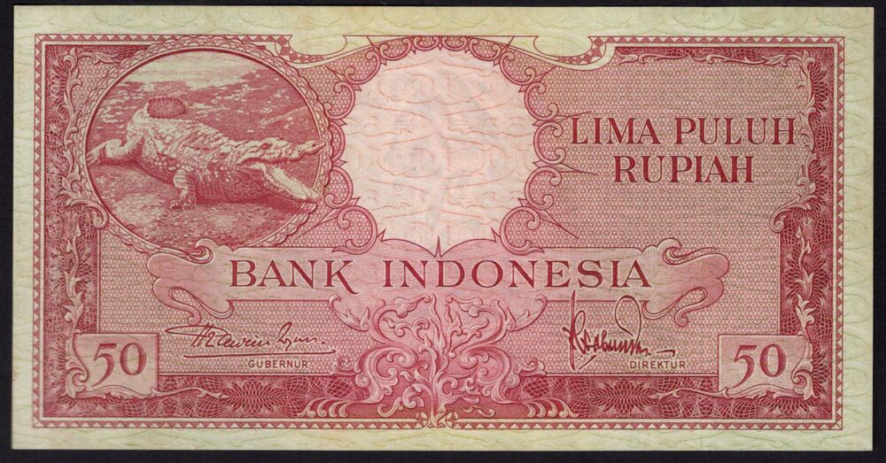 Indonesia - 50 Rupiah 1957 - Pick # 50 - aUNC