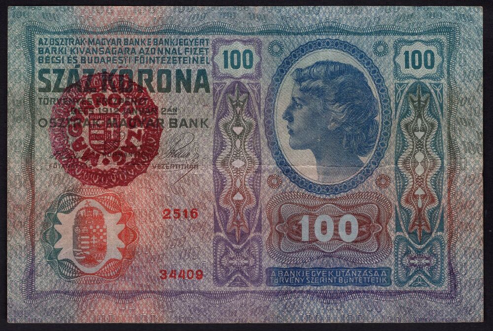 Hungary - 100 Korona 1920 - Pick # 27 - VF