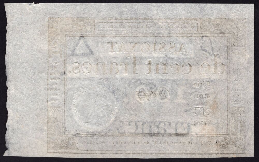France - 100 Francs 1795 - Pick # A78 - aUNC