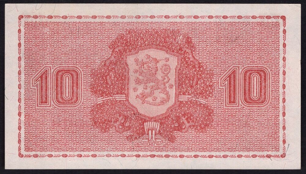 Finland - 10 Markaa 1945 - Pick # 85 - aUNC