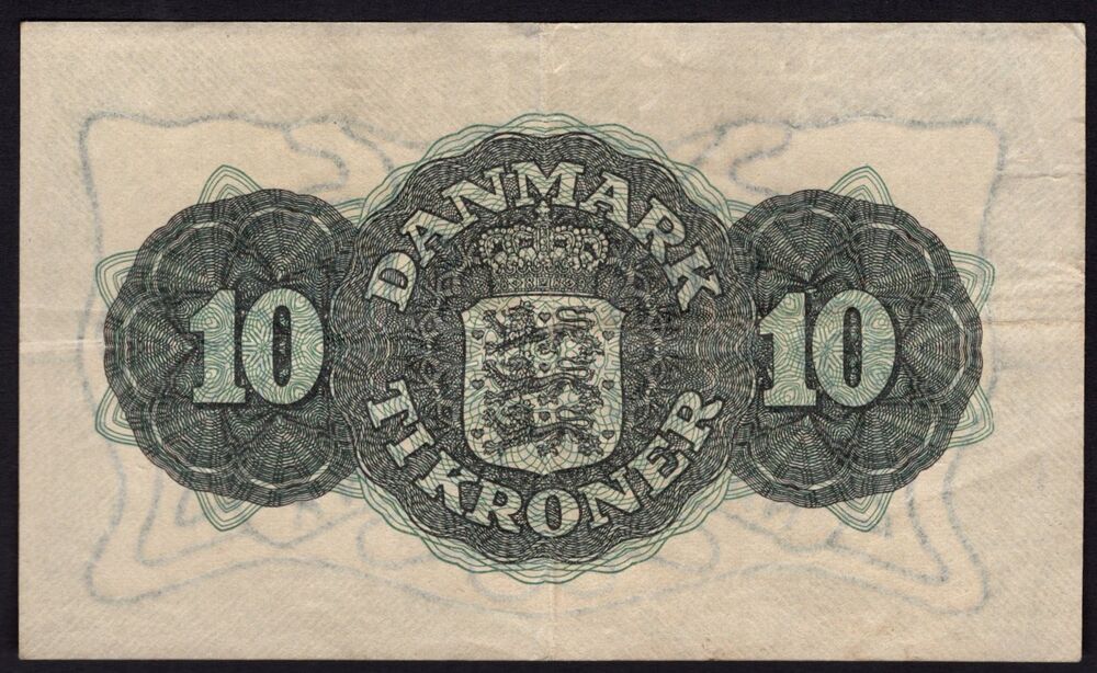 Denmark - 10 Kroner 1945 - Pick # 37c - VF