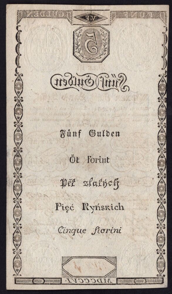 Austria - 5 Gulden 1806 - Pick # A38 - VF+