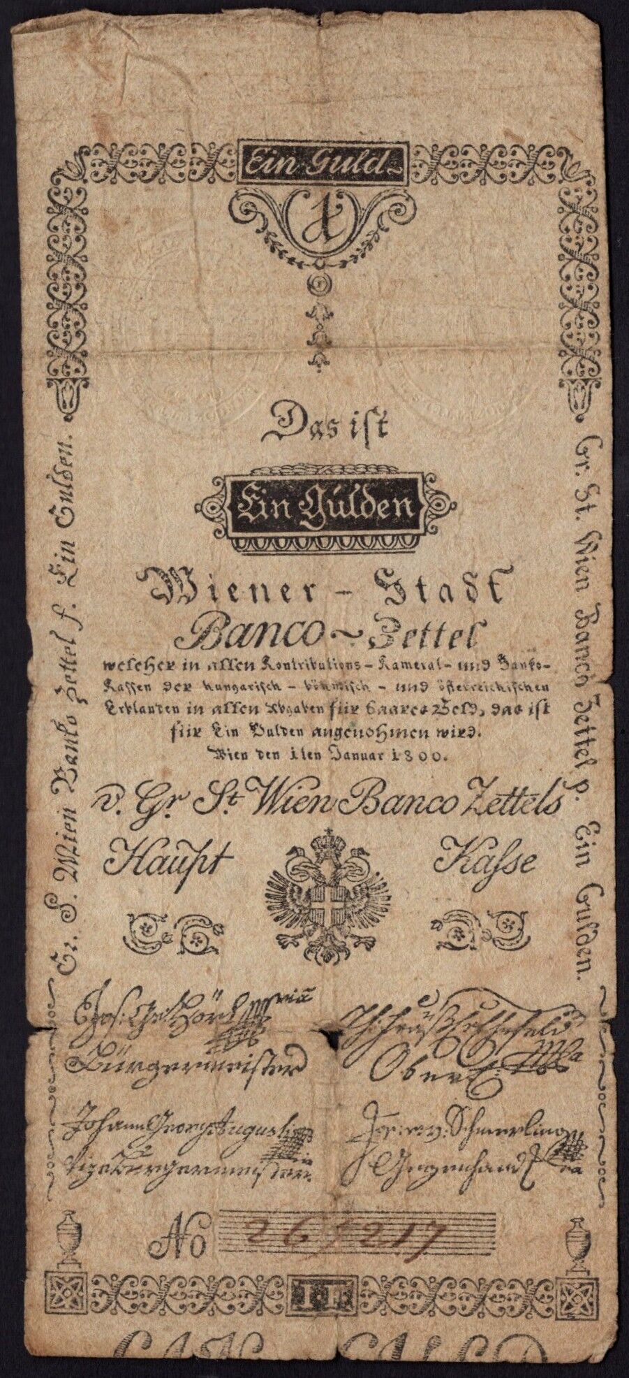 Austria - 1 Gulden 1800 - Pick # A29 - Fine