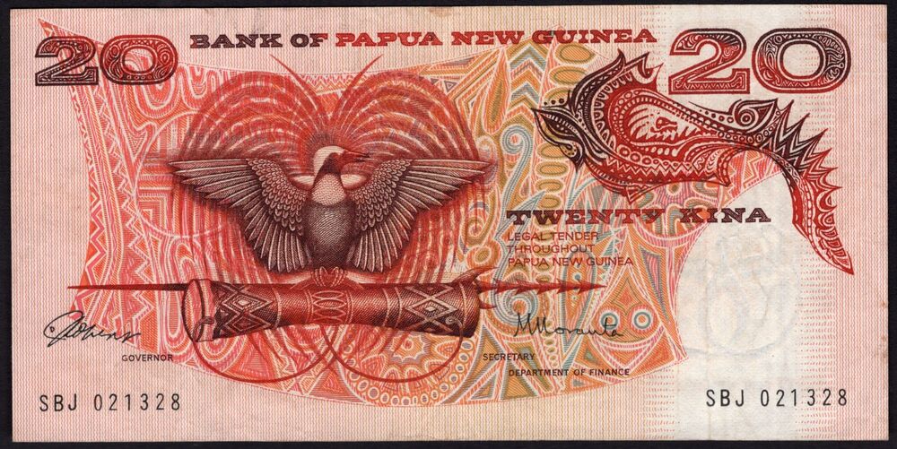 Papua New Guinea - 20 Kina 1977 - Pick # 4 - Fine