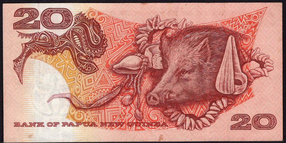 Papua New Guinea - 20 Kina 1977 - Pick # 4 - Fine