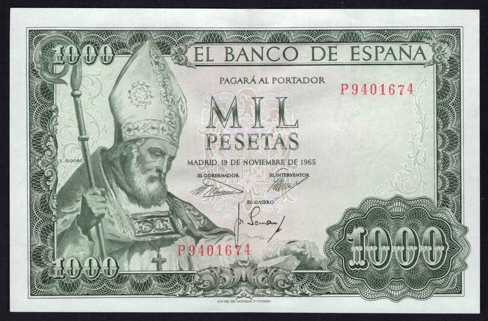 Spain - 1000 Pesetas 1965 - Pick # 151 - aUNC