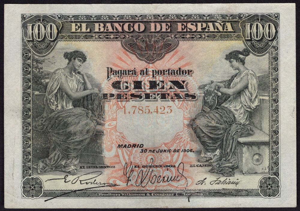 Spain - 100 Pesetas 1906 - Pick # 59a - Fine