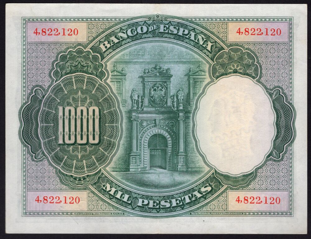 Spain - 1000 Pesetas 1925 - Pick # 70c - XF