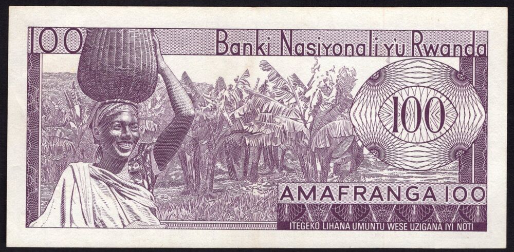 Rwanda - 100 Francs 1966 - Pick # 8a - XF
