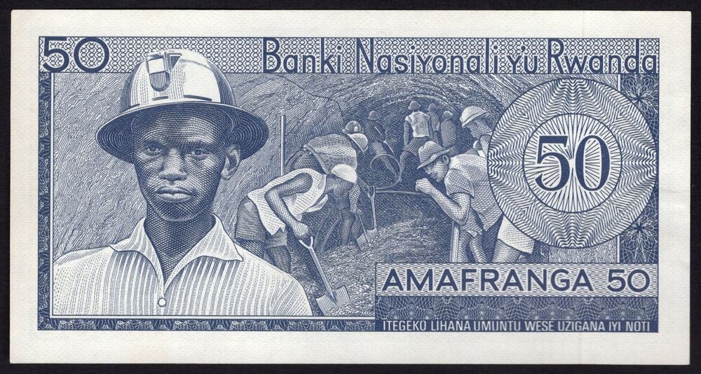 Rwanda - 50 Francs 1969 - Pick # 7a - XF
