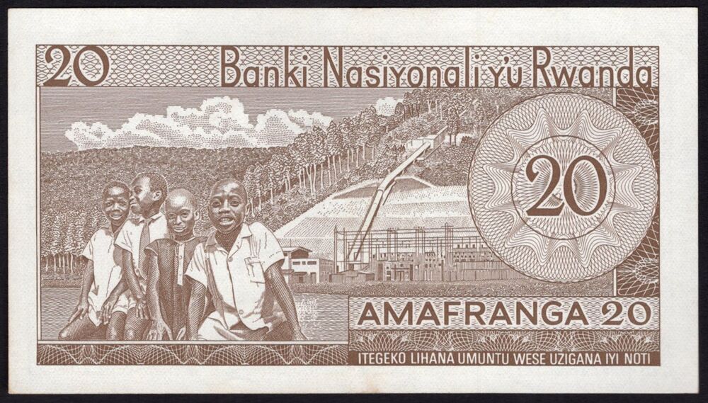 Rwanda - 20 Francs 1965 - Pick # 6b - XF+