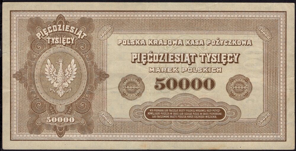 Poland - 50.000 Mark 1922 - Pick # 33 - VF+
