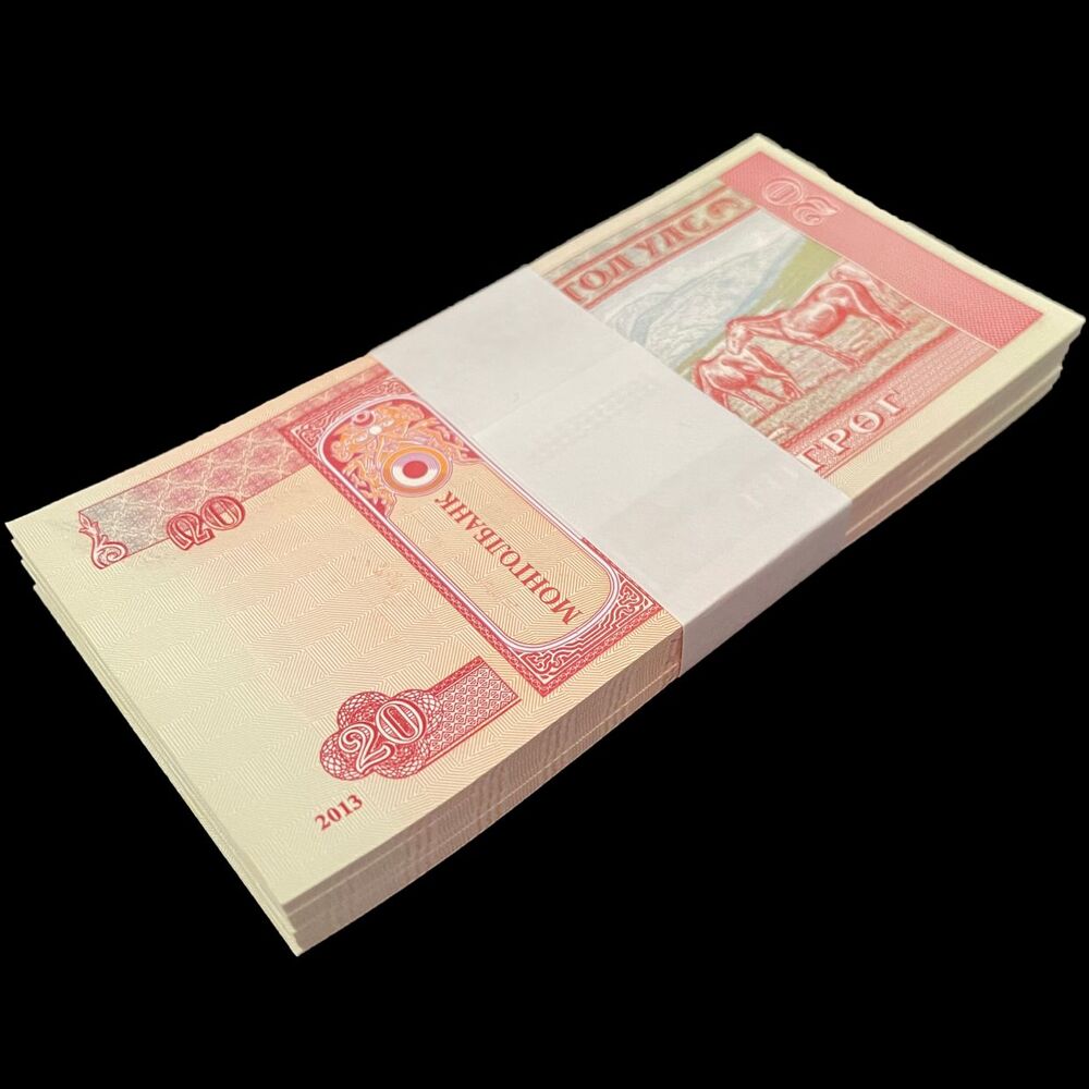 Mongolia - 20 Tugrik 2013 - Pick- 63g / B431c - Bundle 100 PCS