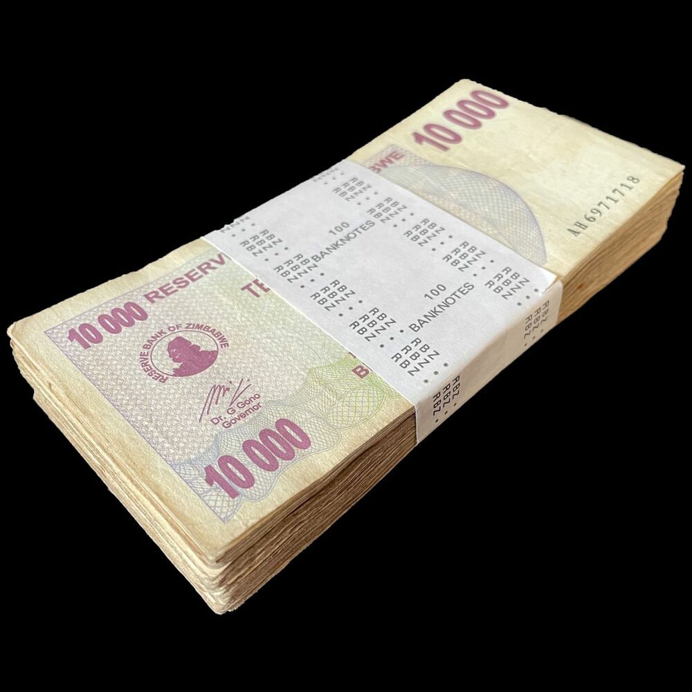 Zimbabwe - 10.000 Dollars 2007 - Pick- 46b / B137b - Bundle 100 PCS - USED (F,VF,XF)