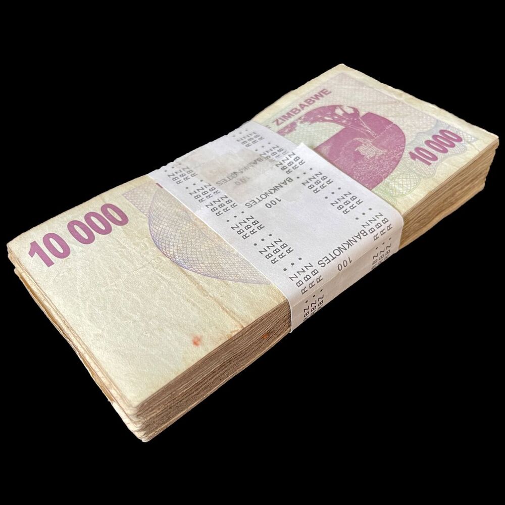 Zimbabwe - 10.000 Dollars 2007 - Pick- 46b / B137b - Bundle 100 PCS - USED (F,VF,XF)