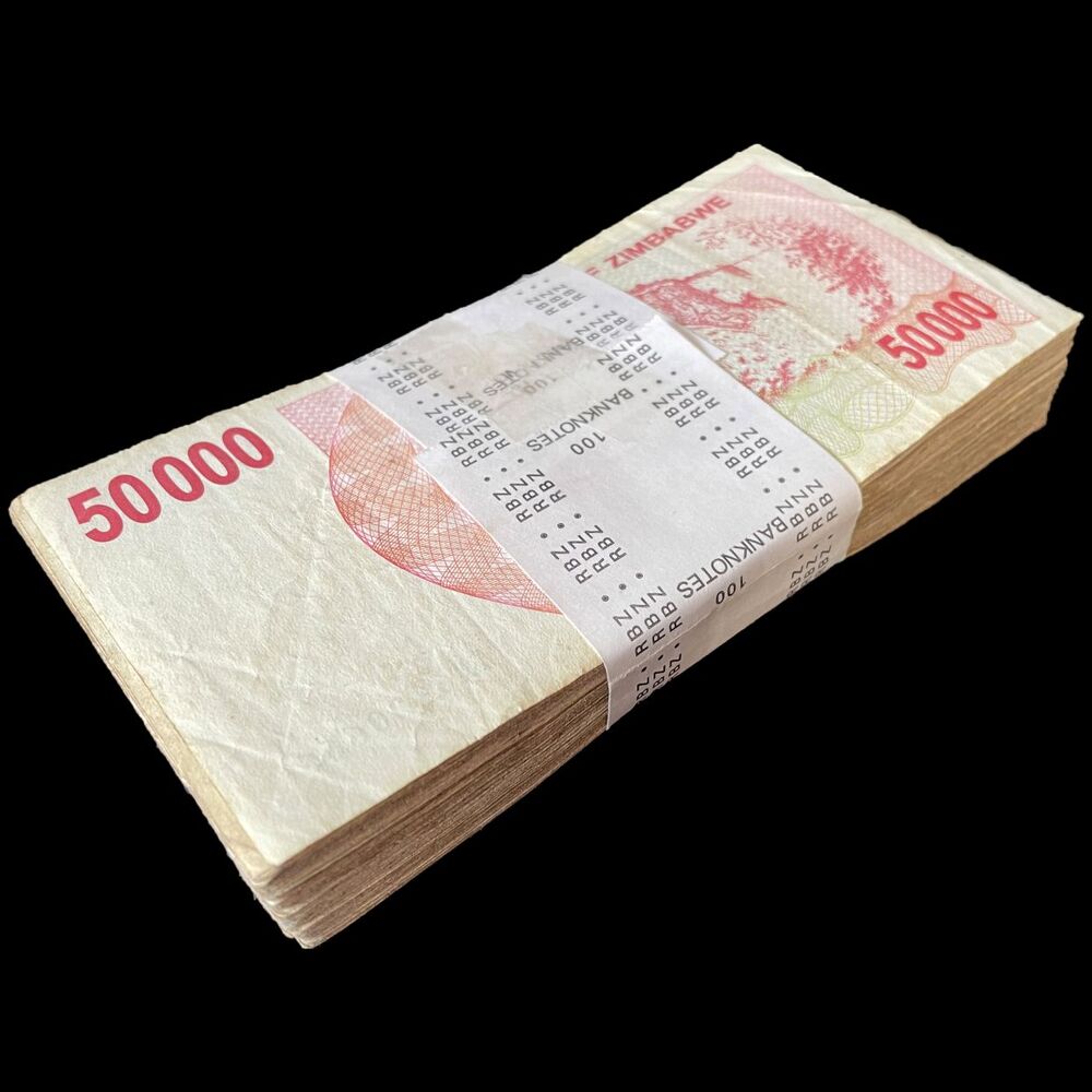 Zimbabwe - 50.000 Dollars 2007 - Pick- 47 / B138 - Bundle 100 PCS - USED (F,VF,XF)
