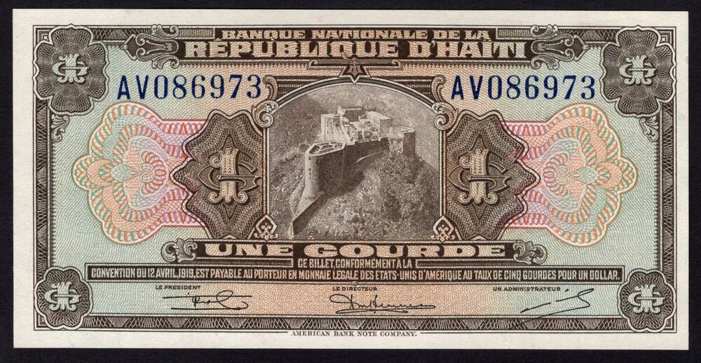 Haiti - 1 Gourde 1919 - Pick # 178 - aUNC