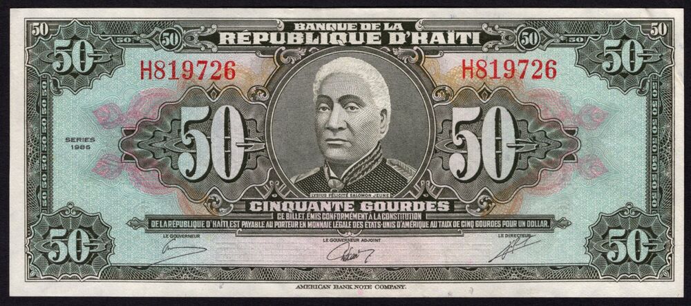 Haiti - 50 Gourdes 1986 - Pick # 249 - aXF