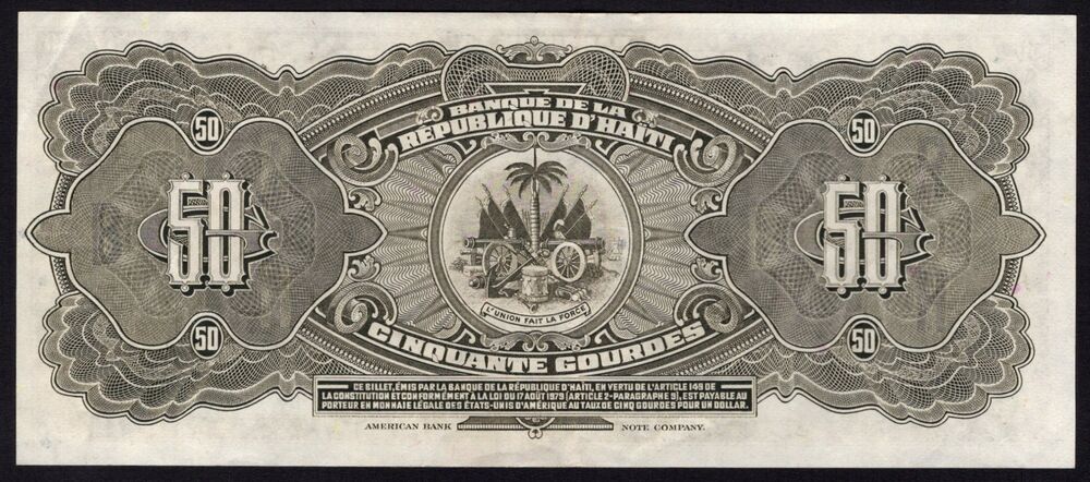 Haiti - 50 Gourdes 1986 - Pick # 249 - aXF