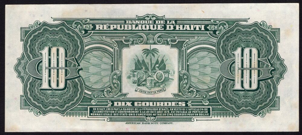Haiti - 10 Gourdes 1979 - Pick # 242 - aUNC