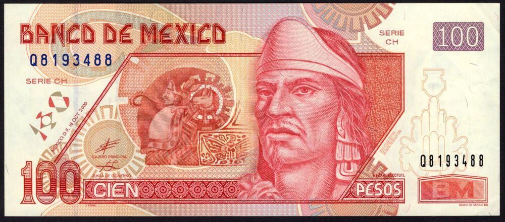 Mexico - 100 Pesos 2000 - Pick # 118a - aUNC