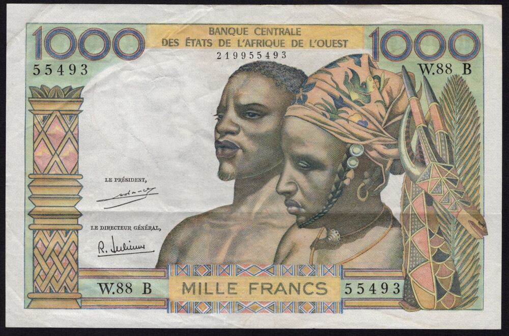 Benin - 1000 Francs 1959/65 - Pick # 203Bi - VF