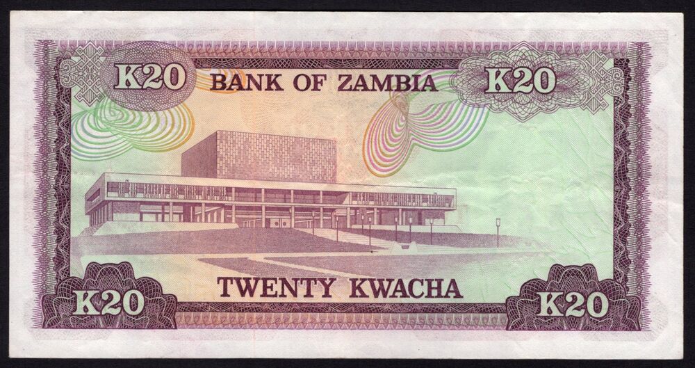 Zambia - 20 Kwacha 1974 - Pick # 18 - VF