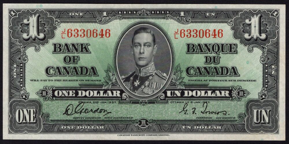 Canada - 1 Dollar 1937 - Pick # 58d - XF