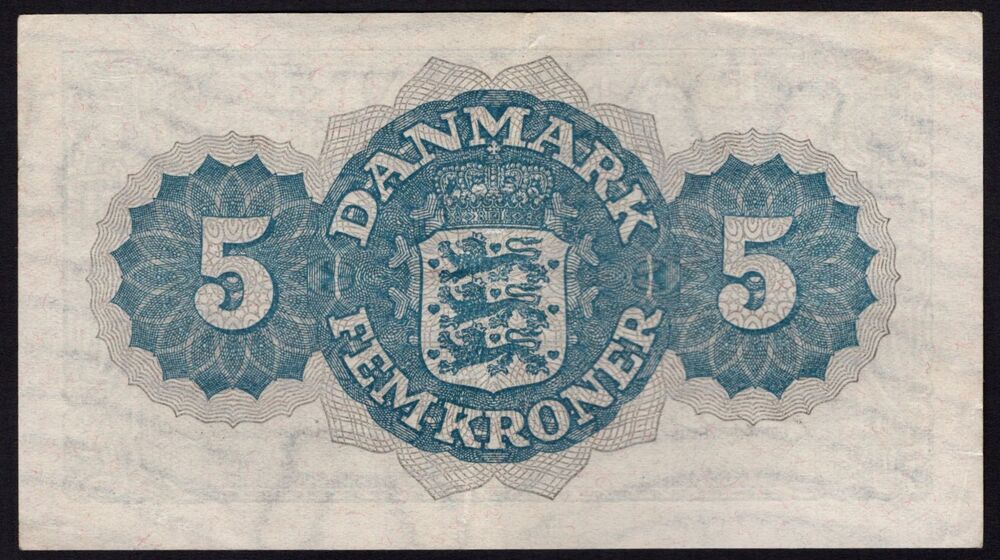 Denmark - 5 Kroner 1946 - Pick # 35c - aXF