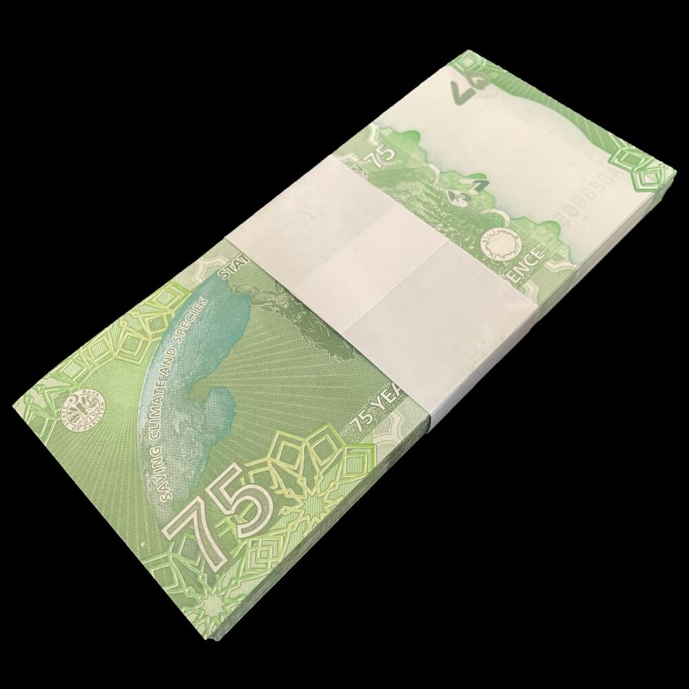 Pakistan - 75 Rupees 2022 - Pick- NEW / B240 - COMMEMORATIVE -  Bundle 100 PCS