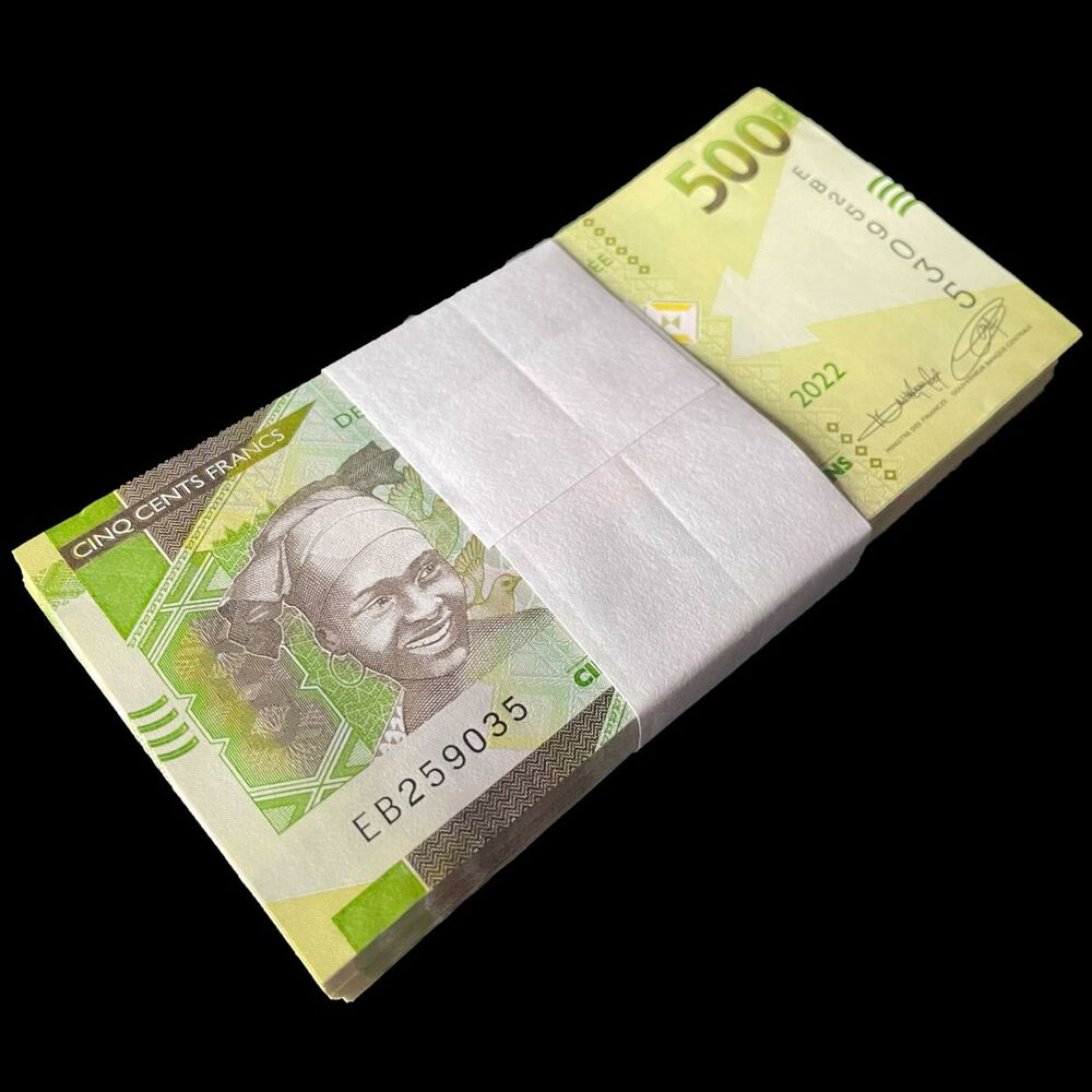 Guinea - 500 Francs 2022 - Pick- 51b / B341.5b - Bundle 100 PCS