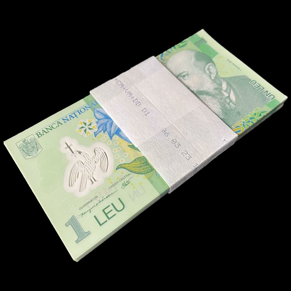 Romania - 1 Leu 2023 - Pick- 117o / B286e - Bundle 100 PCS