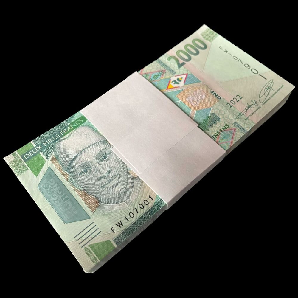 Guinea - 2000 Francs 2022 - Pick- 48Ab / B342b - Bundle 100 PCS