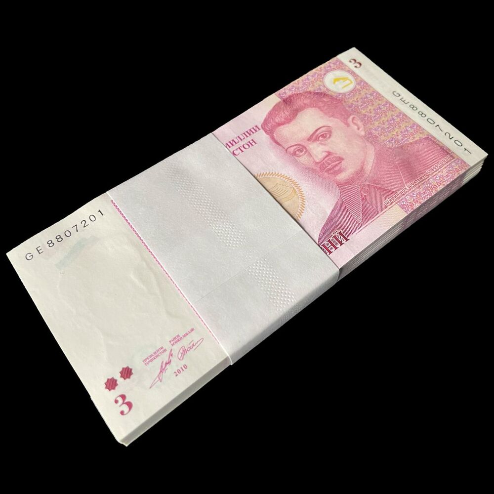 Tajikistan - 3 Somoni 2010 - Pick- 20 - Bundle 100 PCS