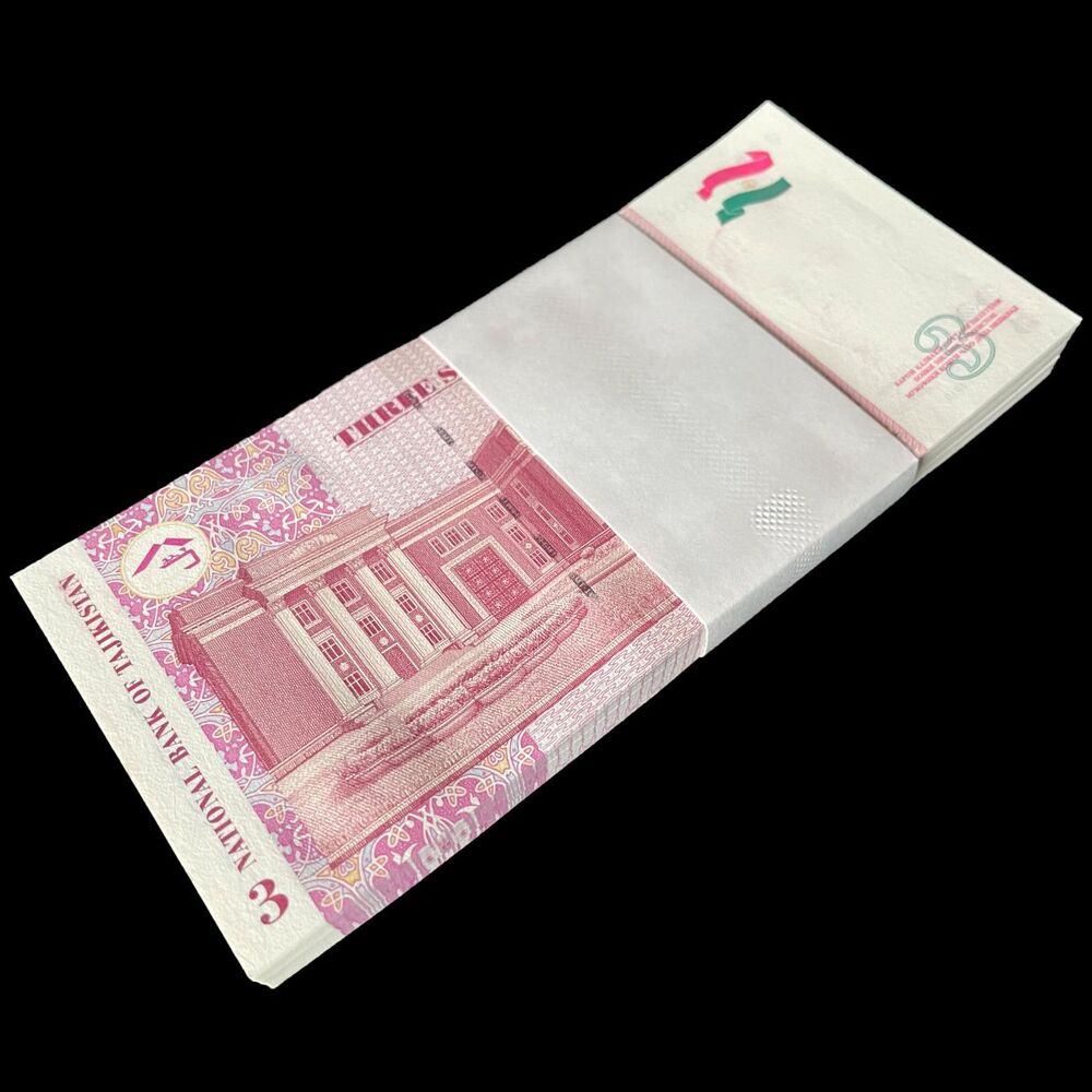 Tajikistan - 3 Somoni 2010 - Pick- 20 - Bundle 100 PCS