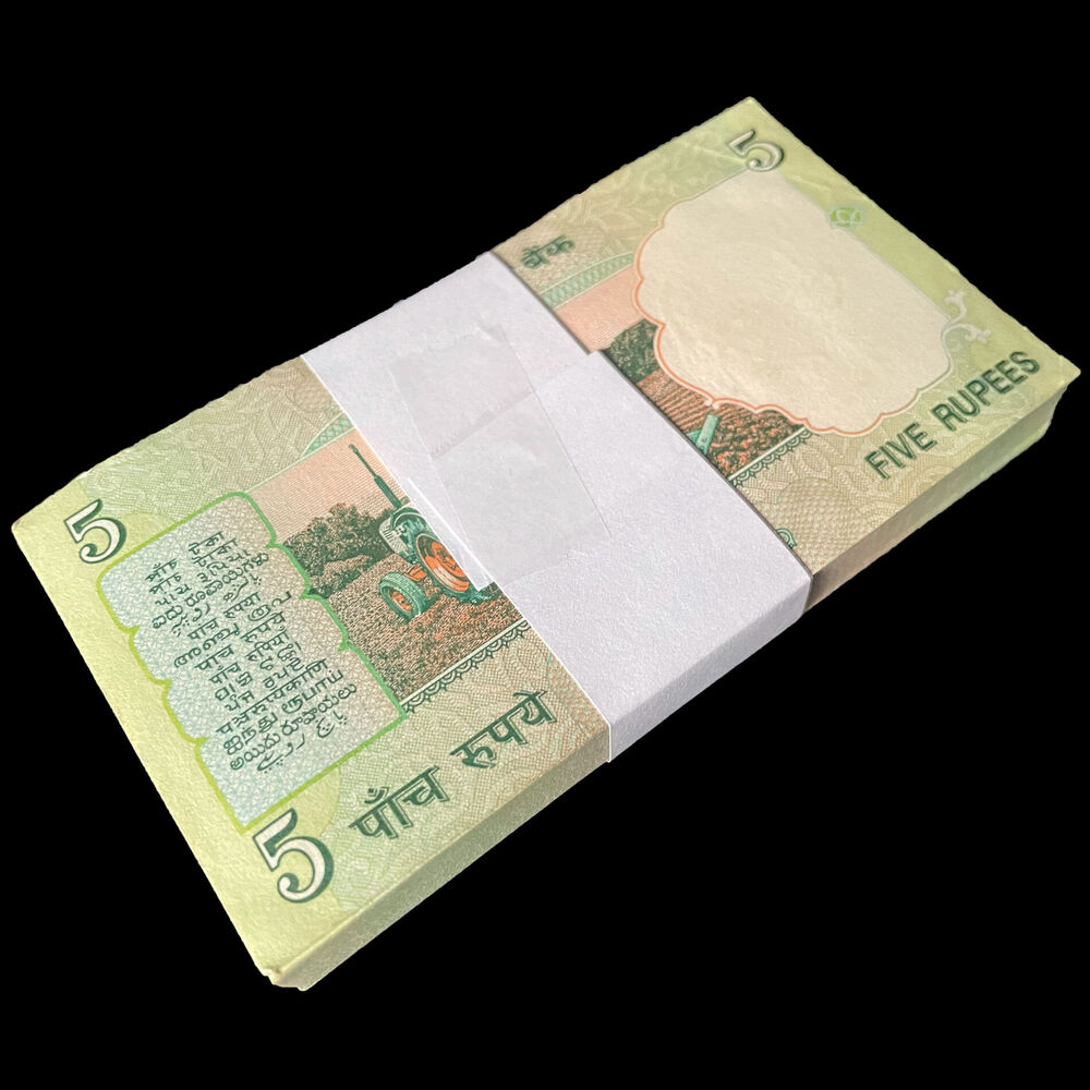 India - 5 Rupees 2002 - Pick # 88Aa - Bundle 100 PCS