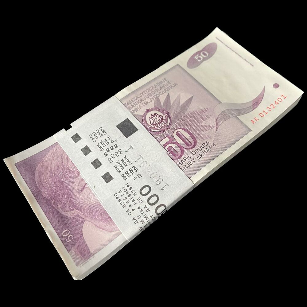 Yugoslavia - 50 Dinara 1990 - Pick 104 - Bundle 100 PCS
