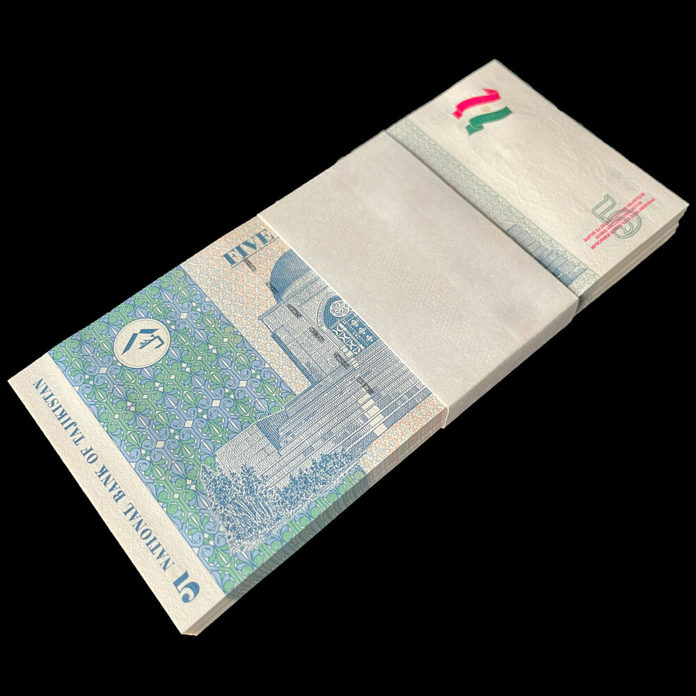 Tajikistan - 5 Somoni 1999 - Pick- 15 - Bundle 100 PCS