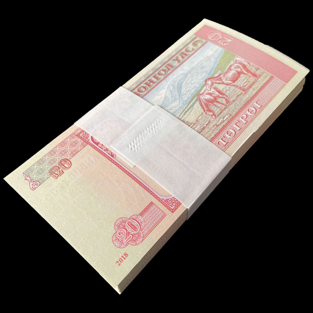 Mongolia - 20 Tugrik 2018 - Pick- 63f / B431f - Bundle 100 PCS