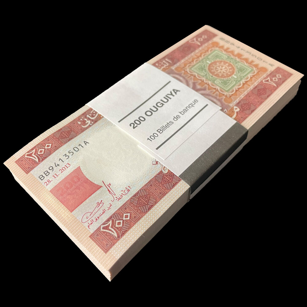 Mauritania - 200 Ouguiya 2013 - Pick- 17 - Bundle 100 PCS