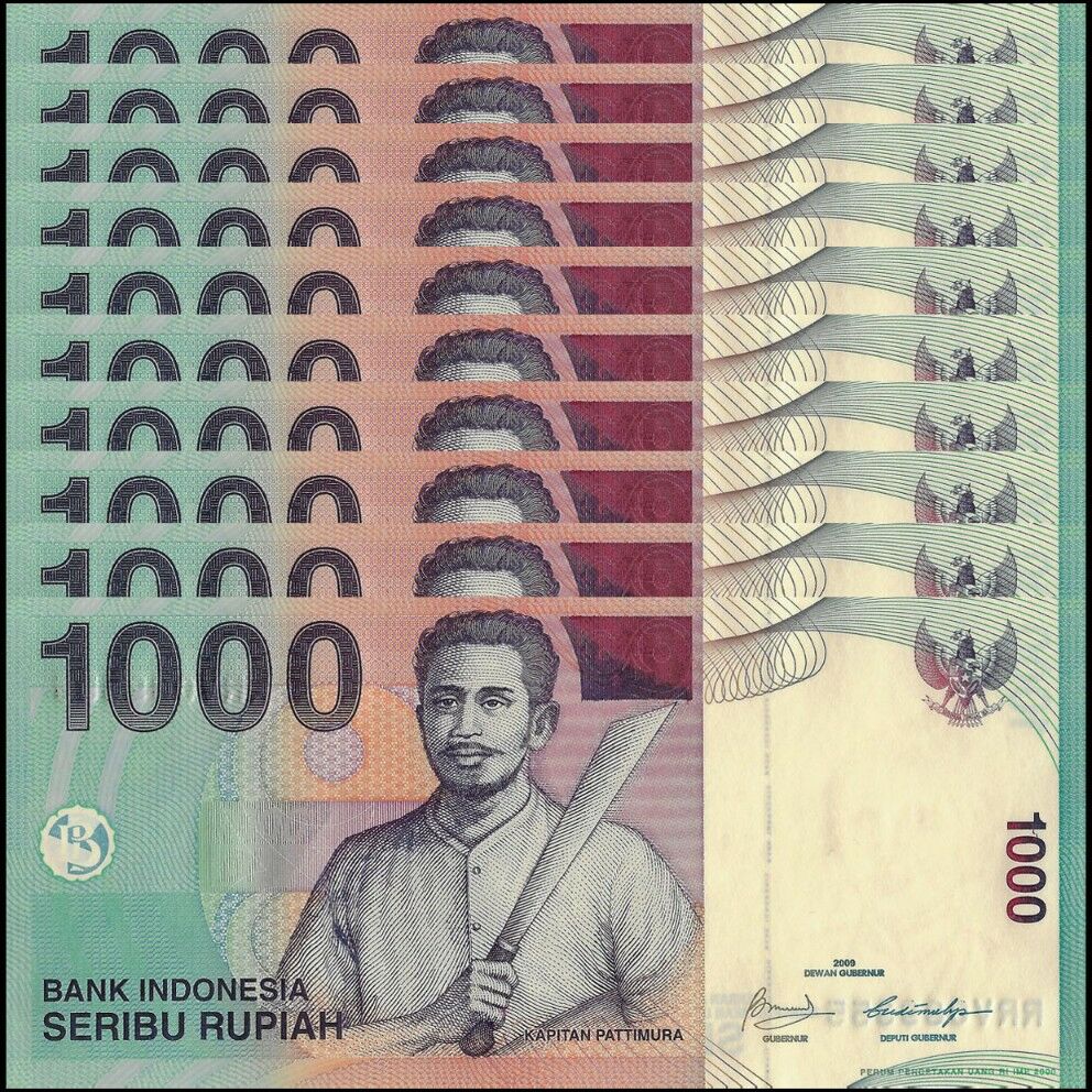 Indonesia - 1000 Rupiah 2009 - Pick- 141j - Set 10 PCS